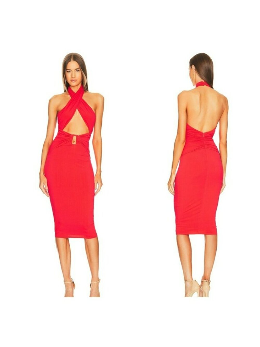 Michael Costello x REVOLVE Raylynn Dress - Hibiscus Red